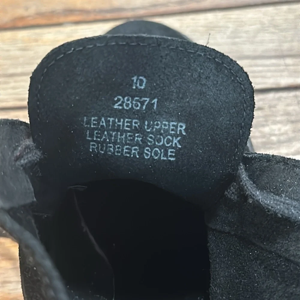 J crew Macalister black suede wedge booties size 10